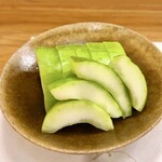 穴子料理と地酒 浅草 川井 - 白瓜の糠漬け