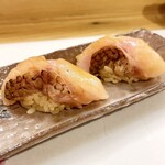 穴子料理と地酒 浅草 川井 - 黒ムツの握り