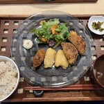 マキバ スタイル - 本まぐろメンチカツ&白身魚&カキフライ