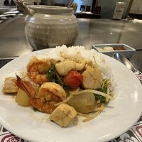 紅花別館 - シーフードココットカレー、ご飯大盛り