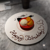 銀座 鉄板焼 向日葵 - 誕生日プレート