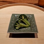 温石 - ブロッコリーの炭火焼