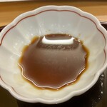 天ぷら 車 - 穴子のタレ