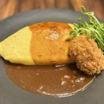 Pigna. - オムライスとカニクリームコロッケ