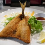 煎り酒と麺 しもきはら - ふわふわの長井のアジフライ