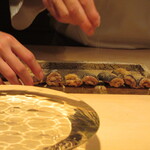 成生 - 牛蒡、全員分を適温待ち