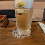居酒屋 六文銭  - 生ビール(中)