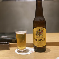 やきとり松岡 - 乾杯はビールで