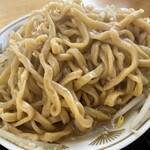 ラーメン もっけだの - 『朝食セット(ラーメン野菜マシマシ・ライス大)』の麺