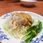 バーミヤン - 料理写真:蒸し鶏の胡麻ソース