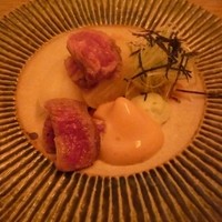 山城屋庄蔵 - 主菜…A4ランク　黒毛和牛サーロインステーキ。今回一番残念だったお料理…