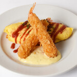 だん家 - ミニオムライス＆海老フライ