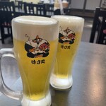 徳造丸 魚庵 - 生ビール　最初の一杯は半額です。