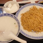 嘉賓 - 牡蠣ソース和えそぱ＋豚肉入りお粥