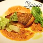 真鯛のポワレ　ズワイガニのビスクソース