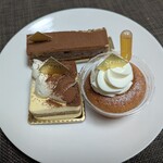 ストラスブルジョア - 上から時計回りに、オペラ。サバラン。ティラミス。