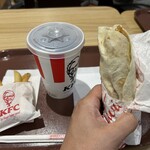 ケンタッキーフライドチキン - ドリンク写真:ペッパーマヨツイスターセット650円(Sフライポテト、Mペプシ)