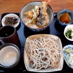 手打ちそば　しげ庵 - 料理写真:天丼定食 大盛(1,100円＋150円也) ホントの和定食ですね♪