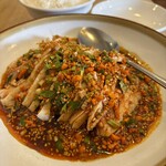 香港料理 蘭 - よだれ鶏　&   ライス(中)