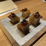 fudo - 生八ツ橋とフォアグラ。おかわりしたい美味しさ。