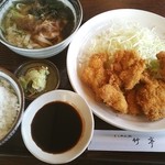 竹亭 - チキンカツ定食　きしめん付き