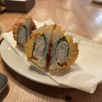 常夜亭 徳 - 山芋ともろこしの挟み揚げ240円/個