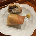 浅川料理店 - 椎茸と花海老の春巻き
