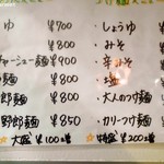 風’ｓ - 店内のメニュー