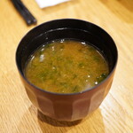 立喰すし魚河岸 山治 - ◆あおさのお味噌汁