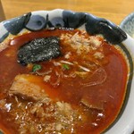 清麺 常藤 - 辛いスープ