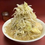 ラーメン二郎 ひばりヶ丘駅前店 - 小ラーメン、味付け玉子、にんにく　1,100円