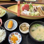 魚大将 - 【上さしみ定食】　ご飯お代わりOK！