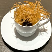 GINZA KUKI - 蕪甘藍のすり流し味噌ポタージュ仕立て とんぶり 揚げ牛蒡