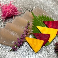 GINZA KUKI - 飛騨産刺身こんにゃく 季節の野菜 あしらい一式　酢味噌 味噌だまりタレお造り
