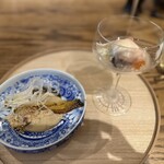 山地陽介 - 前菜　チコリ　生ハム梨