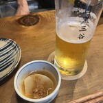 目黒 三谷 - 店名入りビールグラス