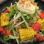 本格石焼き生パスタのお店 motti-pasta - 焼きとうもろこしとツナとマッシュポテトの冷製和風パスタ