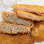 惣菜 久野屋 - 肉々しいメンチカツ！懐かしいハムカツ♬