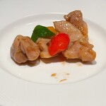 重慶飯店 麻布賓館 - 鶏とカボチャのオイスターソース炒め