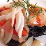 オーベルジュ・ジャルダン - 魚料理のアップ