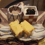 割烹さいお - 蟹玉〆＆烏賊酒盗＆生湯葉生海苔のせ