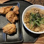 麺者 風天 - 唐揚げセット