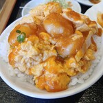 聚満楼 - エビチリと玉子炒め定食@\800円