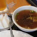 聚満楼 - エビチリと玉子炒め定食@\800円