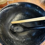 味噌らーめん屋 ちょりん - ご覧の通り久々にスープまで完飲しました、塩分取りすぎですね(笑）