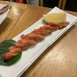 新橋 角打ち屋 - 自家燻製あぶり明太子¥792