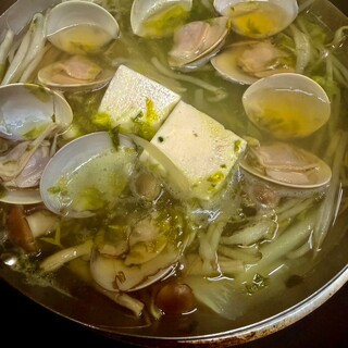 生海苔とハマグリの旨みたっぷり野菜磯煮込みあったか～い逸品