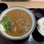 香川一福 - 料理写真:カレーうどん＋とろろご飯