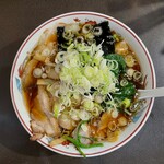 青島食堂 - 青島チャーシュー麺大盛＋メンマ５０＋ホウレン草５０＋刻みねぎ５０