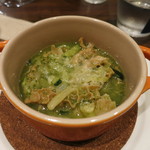 トラットリアビコローレヨコハマ - バジリコ風味のトリッパ